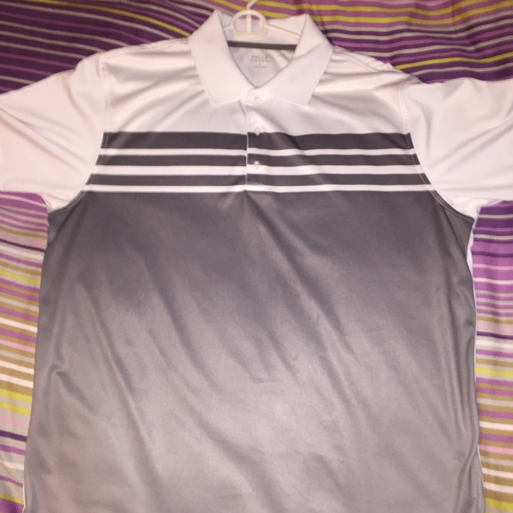 White/Grey Performance Golf Shirt